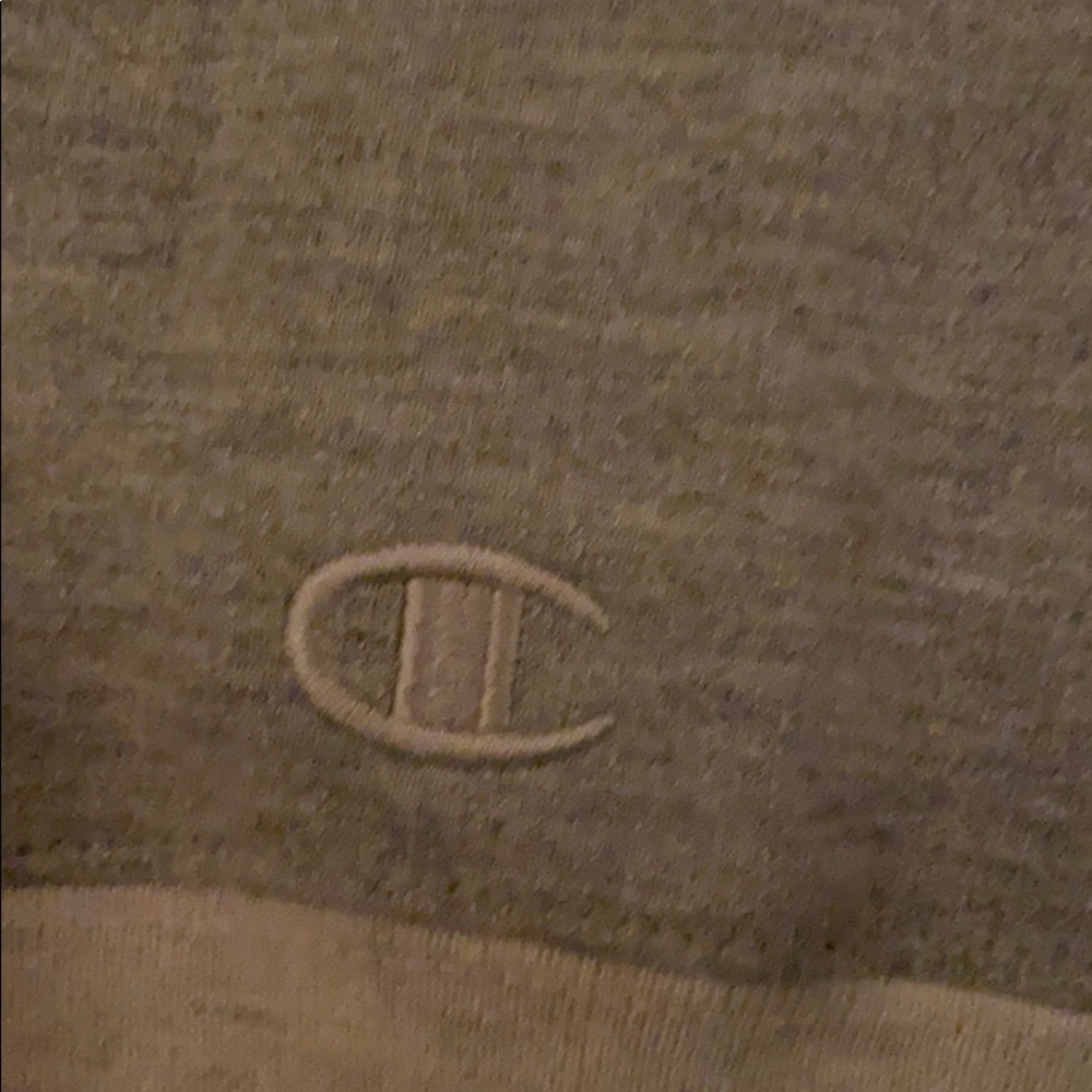 Champion Authentic Gray and Off White Hoodie - Picture 8 of 9
